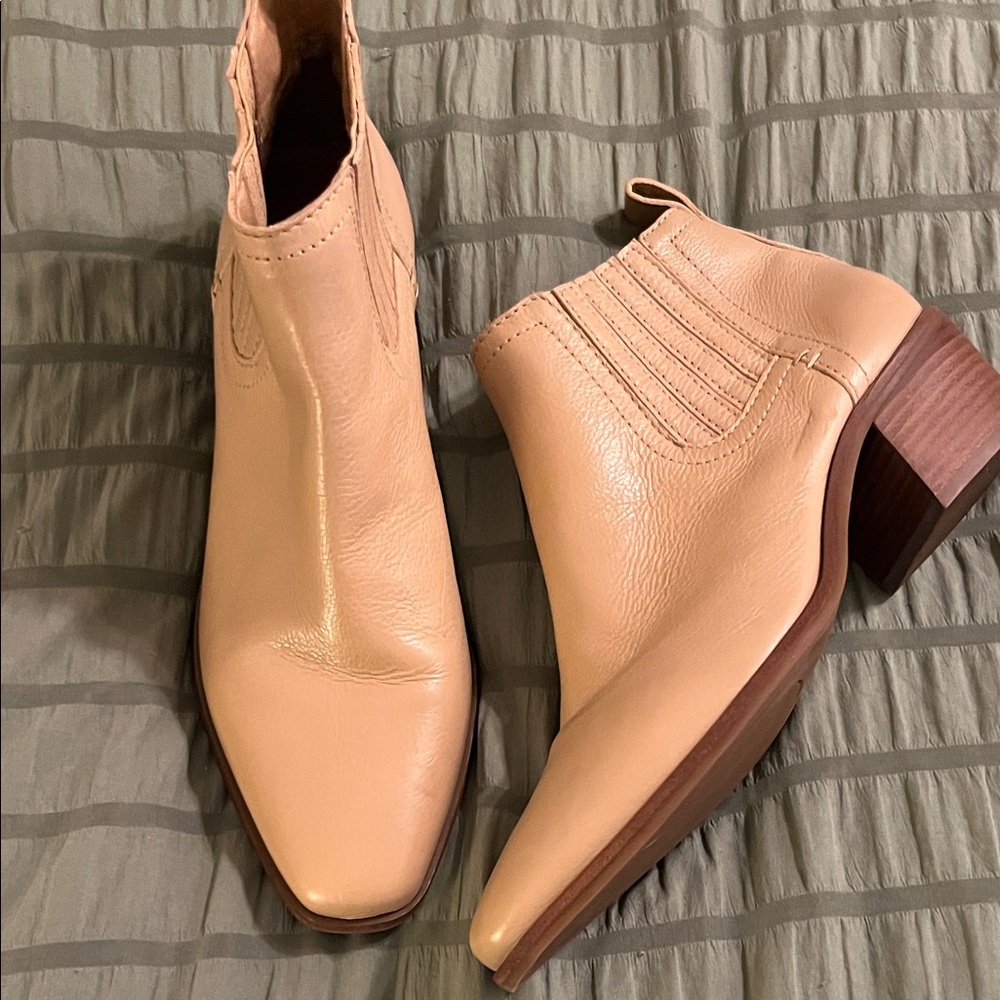 Tan Leather Ankle Boots